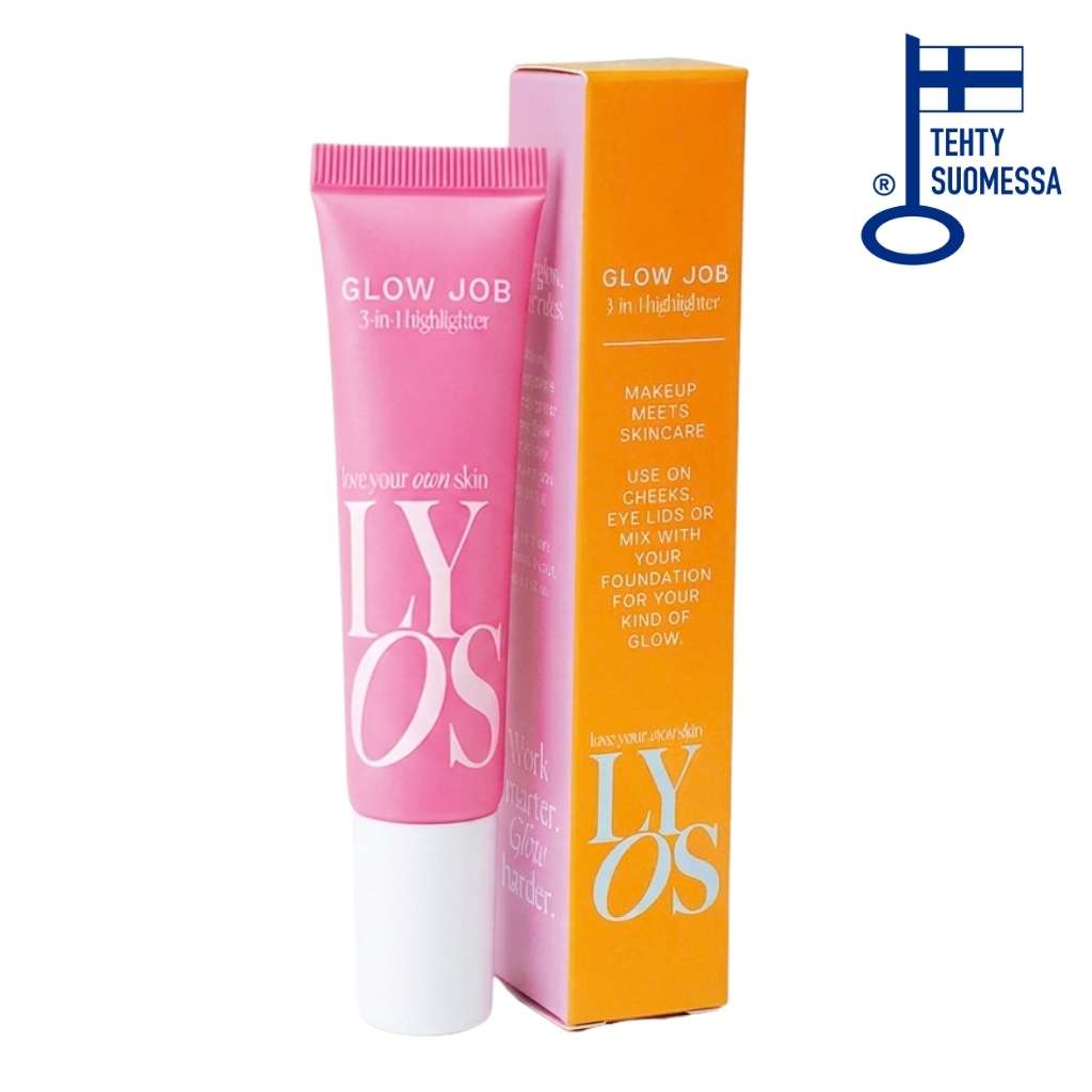 3-in-1 nestemäinen highlighter LYOS Glow Job - suomen avainlippu merkki