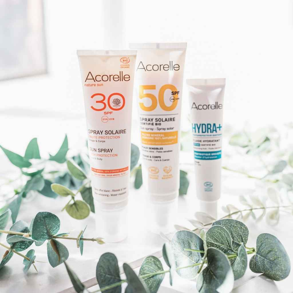 Acorelle spray solaire fysikaalinen aurinkosuoja