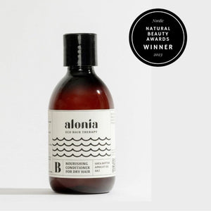 Alonia Nourishing hiustenhoitotuotteet shampoo ja hoitoaine