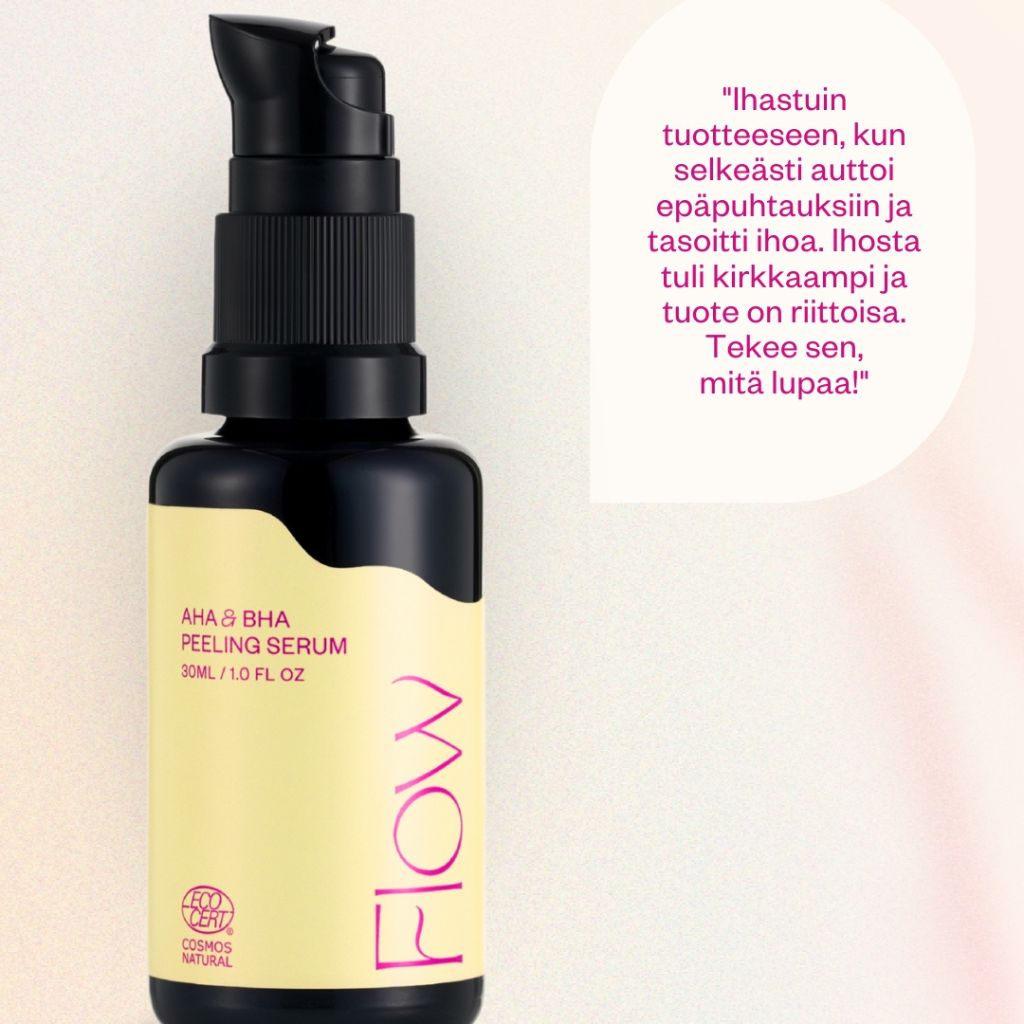 Flow Cosmetics AHA BHA seerumi kokemuksia