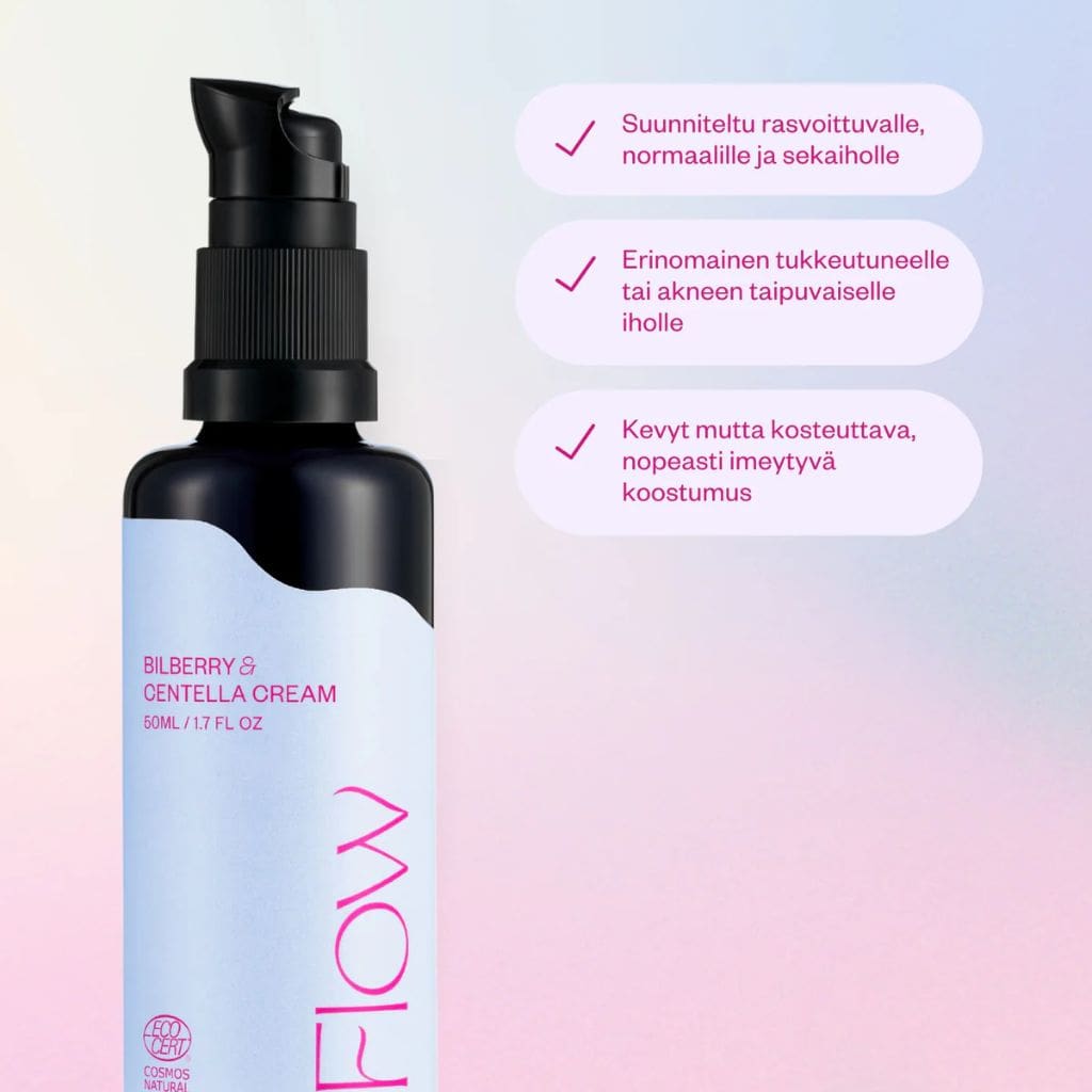 Kasvovoide Flow Cosmetics Bilberry & Centella Cream 50ml