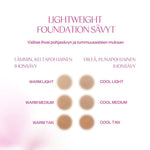 Kevyt meikkivoide Flow Cosmetics Lightweight Foundation sävyt