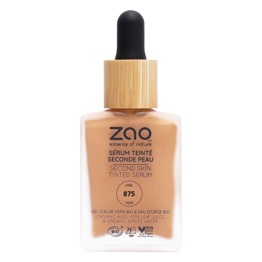 Seerumimeikkivoide Zao Second Skin Tinted Serum Foundation 875 Tanned 30ml