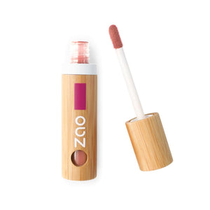 Zao Lip Ink nestemäinen huulipuna 444 Coral Pink bambuhylsyssä